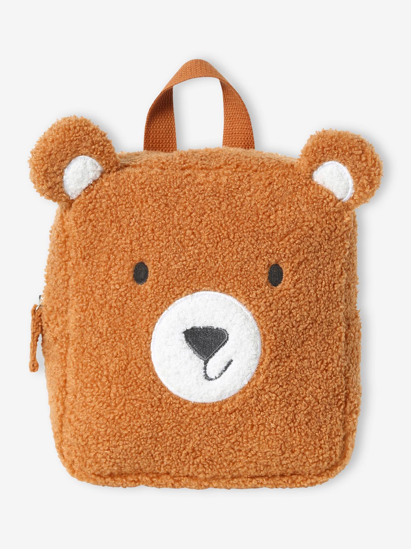 Bear Backpack in Sherpa, for Children dark brown