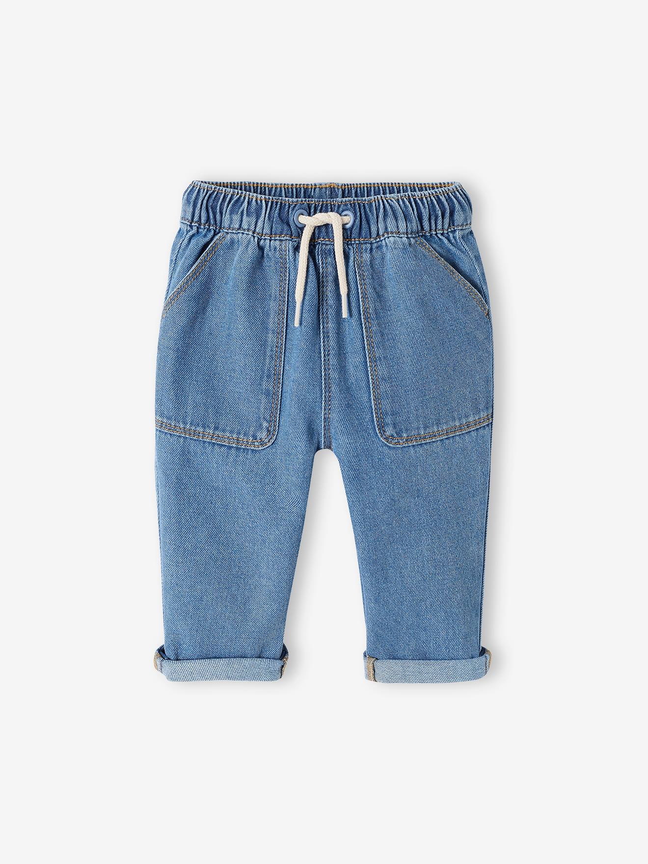 Jeans with Elasticated Waistband, for Babies stone