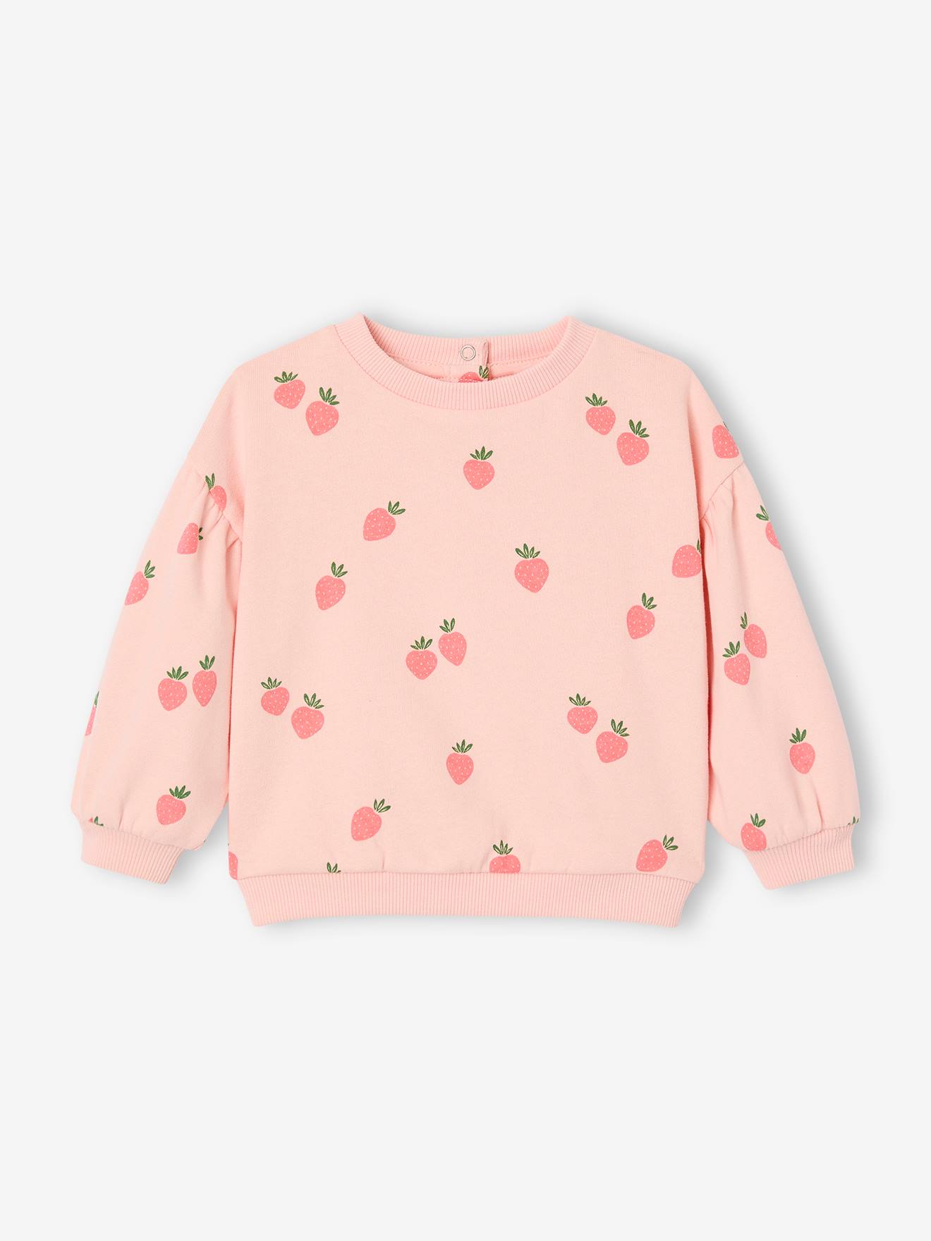 Printed Sweatshirt in Fleece, for Babies rose