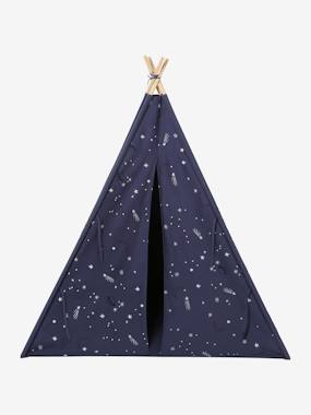 Teepee with Glow-In-The-Dark Details, Constellation blue/print