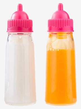 Set of 2 Magic Feeding Bottles for Dolls multi