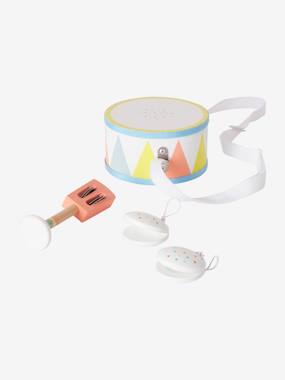 Wooden Drum + Castanets white