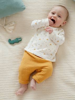 Bodysuit-top, Travel Motif, for Newborns white/print