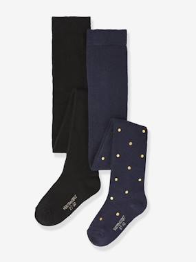 Pack of 2 Fancy Tights black