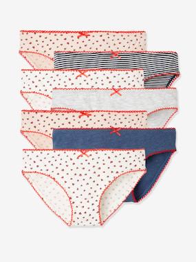 Pack of 7 Fancy Briefs for Girls white
