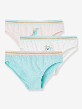 Pack of 3 Briefs for Girls white