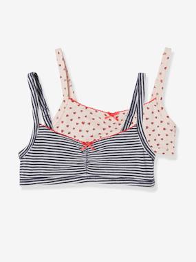 Pack of 2 Crop Tops with Prints for Girls blue/multi