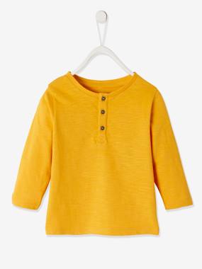 Grandad-Style Long-Sleeved Top for Baby Boys dark blue