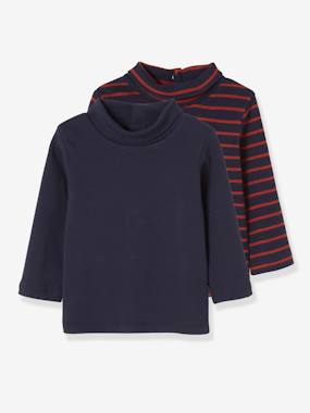 Pack of 2 Polo Necks for Baby Boys grey