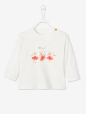 Top with Motif for Babies light pink