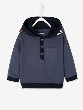king of the world Hoodie, for Babies blue