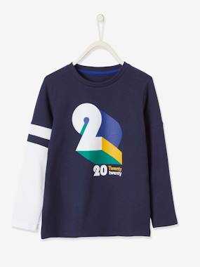 Sports Top with Graphic Motifs, for Boys blue