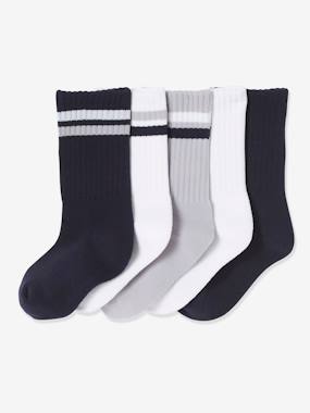 Pack of 5 pairs of Sports Socks for Boys dark blue