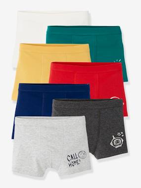 Pack of 5 Stretch Boxer Shorts, Space, for Boys light grey