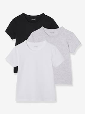 Pack of 3 Short Sleeve T-Shirts for Boys light blue