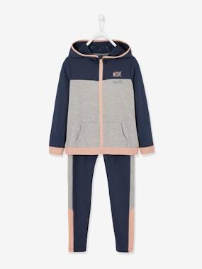 Sports Combo in Techno Fabric, for Girls dark blue