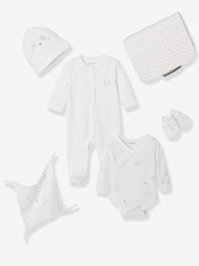 6-Piece Set with Case, for Newborn Babies white