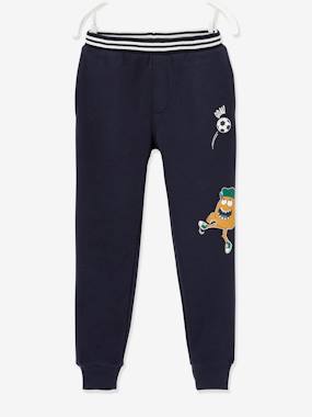 Joggers with Footballer Monster, for Boys electric blue