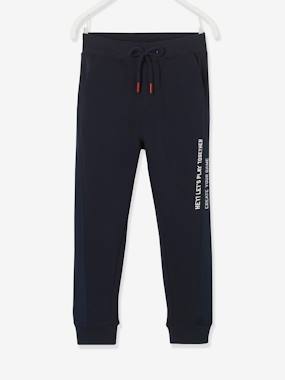 Sports Trousers in Techno Fabric, for Boys dark blue