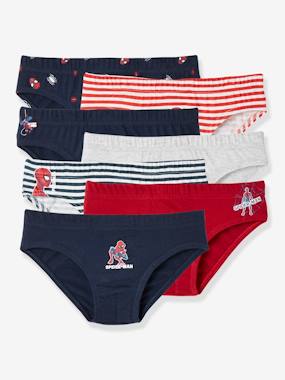Pack of 7 Briefs for Boys, Spiderman® red/multi