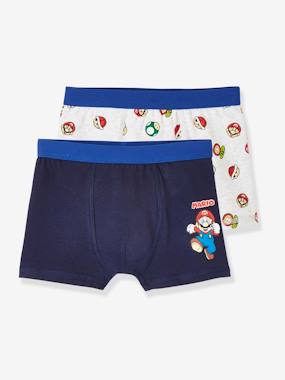 Pack of 2 Stretch Boxers for Boys, Super Mario® blue/multi