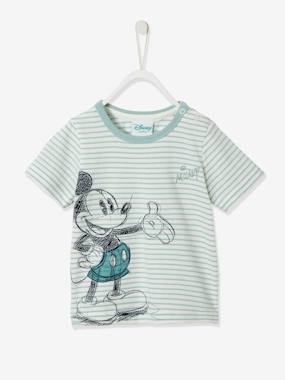 Mickey Mouse T-Shirt for Babies, by Disney® blue/white stripes