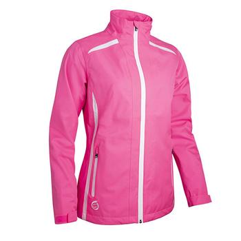 Sunderland Ladies Killy Waterproof Golf Jacket - Solar Pink/White