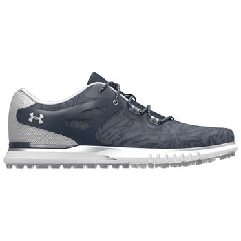Under Armour Womens Charged Breathe Spikeless TE Golf Shoes - Navy/Metallic Silver