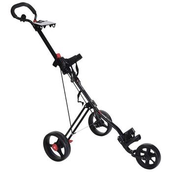 FastFold Trike 3-Wheel Golf Push Trolley - Black