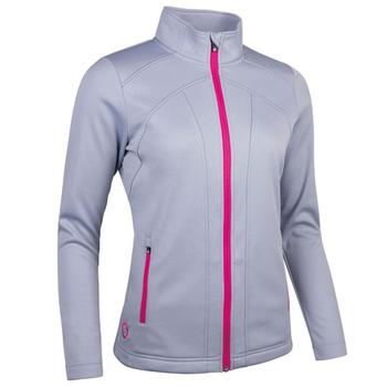 Sunderland Nova Ladies Golf Fleece Jacket - Silver/Magenta