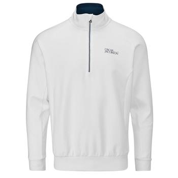 Oscar Jacobson Trent Tour Mid Layer Golf Sweater - White