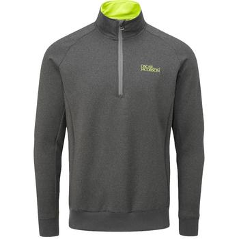 Oscar Jacobson Trent Tour Mid Layer Golf Sweater - Pewter Grey