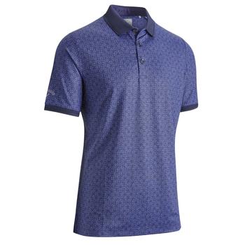 Callaway Stitched Chev Geo Printed Golf Polo Shirt