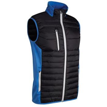 Sunderland Anton Padded Golf Gilet - Black/Lightning Blue