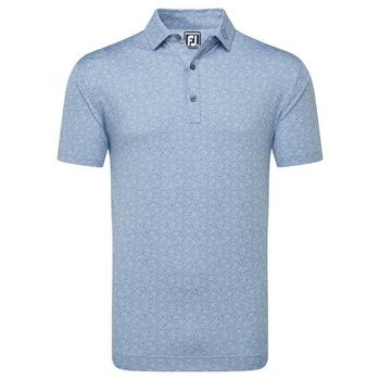 FootJoy Painted Floral Lisle Golf Polo - Storm