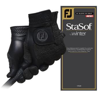 FootJoy StaSof Winter Golf Gloves Pair - Black