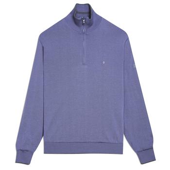 Oscar Jacobson Iwan Pin Half-Zip - Grey