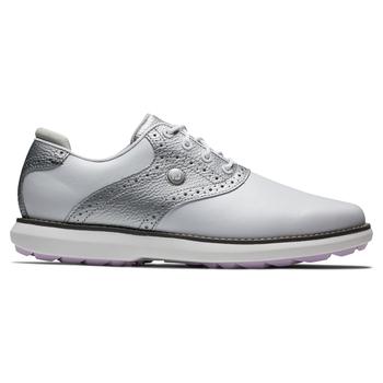 FootJoy Traditions Spikeless Women's Golf Shoe - White/Silver