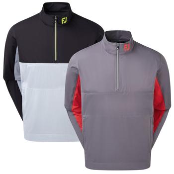 FootJoy HydroKnit 1/2 Zip Waterproof Golf Jacket - Charcoal/Red