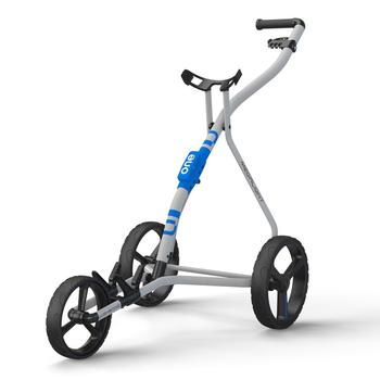 Wishbone ONE Megalite 3-Wheel Push Golf Trolley - White/Blue