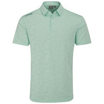 Geo Camo Golf Polo Shirt - Misty Green