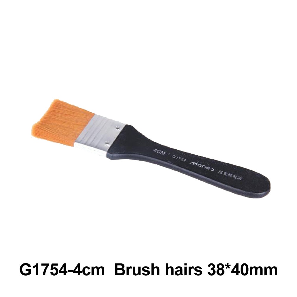 No. 4 Paint Brush Long Flat Head Cleaning Brush Gouache Acrylic Painting Brush Oil Brush Painting Wall Art Supplies