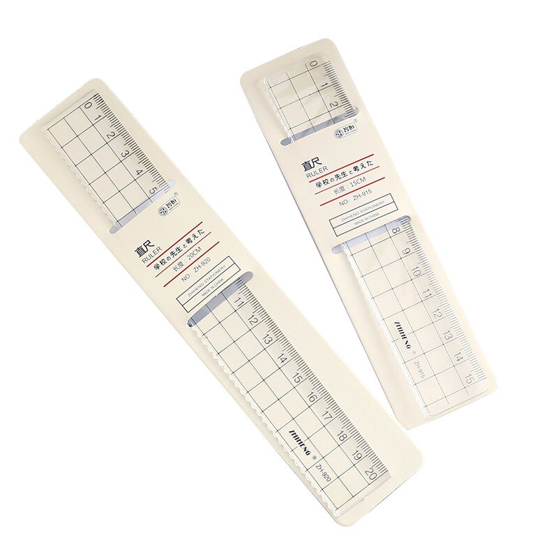 15cm 18cm 20cm 1pcs Simple STYLE Transparent Simple ruler square ruler cute stationery drawing supplies