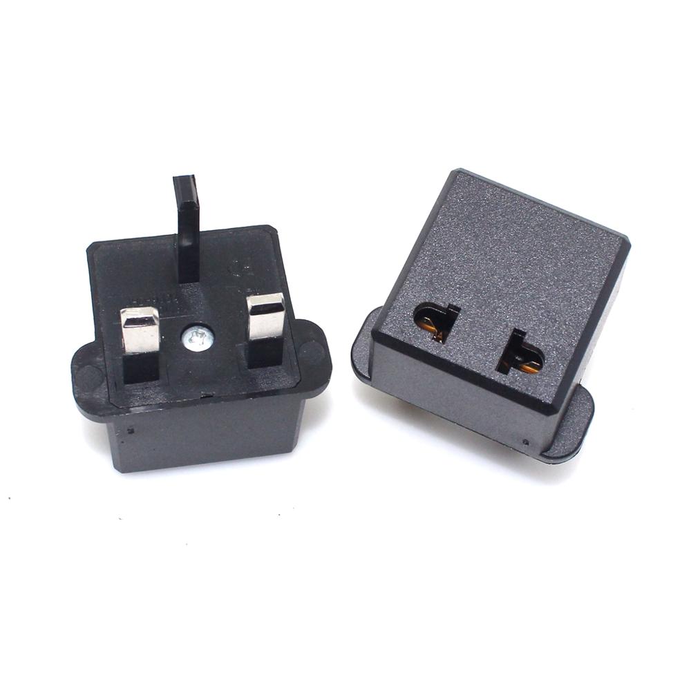 US/EU 2 Pins To UK 3 Pins Converter Travel Power Plug, Singapore Malaysia Tourism Plug Household Adaptor
