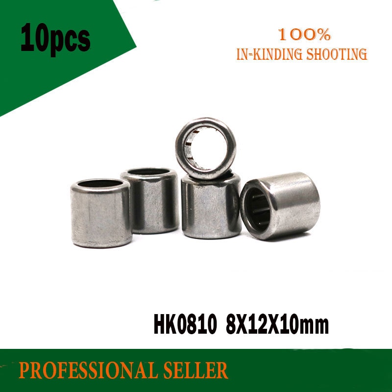 Free shipping 10pc HK0810 HK081210 57941/8 57941/6 8*12*10 mm 8X12X10mm needle roller whosale and retail draw cup bearing