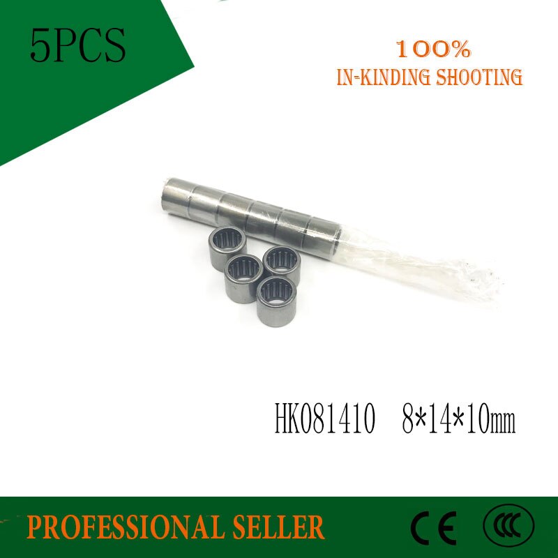 Free shipping 5pcs HK081410 8*14*10mm needle roller bearing 8X14X10mm +whosale and retail draw cup bearing