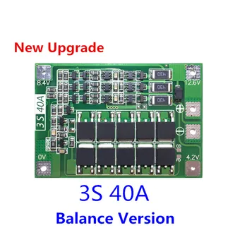 3S 40A BMS 11.1V 12.6V 18650 lithium battery protection Board with balanced Version for drill 40A current/ Motorcycle battery