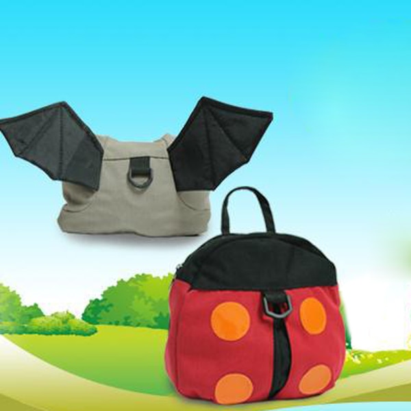 Baby Harness Backpack Leashes Bat Children Kids Cartoon Adjustable Anti-lost Walker Wings Harness Reins Assistant Safety Belt
