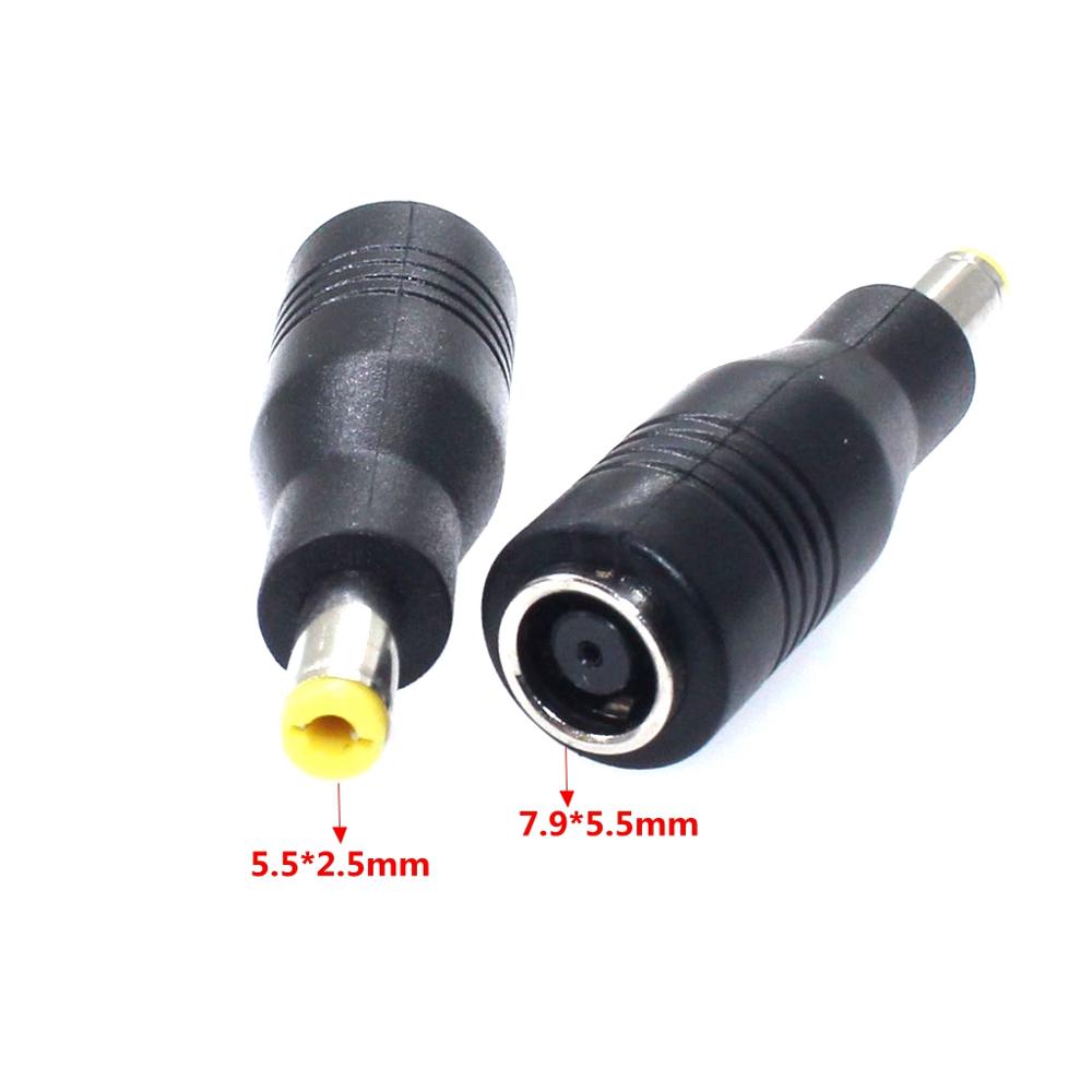 DC Power Socket charger conversion Plug 7.9 x 5.5mm DC Female to 5.5 x 2.5mm DC Male Power Plug Tip for Lenovo Laptop Adapter