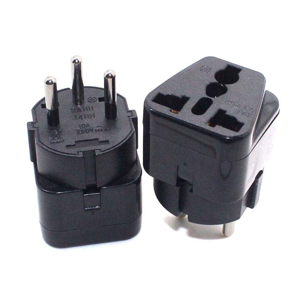 Black copper CE Universal Socket Israel Travel Adapter plug EU US UK German Franch Russia India to Israel Wall Charger Converter